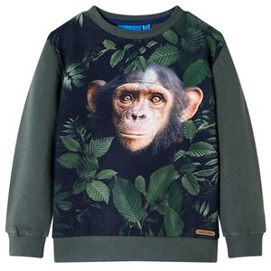 vidaXL Kids' Sweatshirt Dark Khaki 104