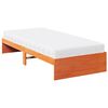 vidaXL Day Bed with Mattress Wax Brown 100x200 cm Solid Wood Pine