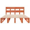 vidaXL Bed Frame without Mattress Wax Brown 140x190 cm Solid Wood Pine