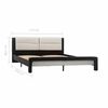 vidaXL Bed Frame with Headboard Black 160 x 200 cm Faux Leather