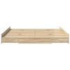vidaXL Storage Bed Frame Sonoma Oak 200 x 200 cm Engineered Wood