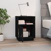 vidaXL Bedside Cabinet Black 40x34x55 cm Solid Wood Pine