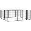 vidaXL 20-Panel Dog Playpen Black 50x100 cm Powder-coated Steel