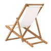 vidaXL Deck Chair Teak 56x105x96 cm Cream