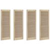 vidaXL Cabinet Door 4 pcs Natural 110 x 2 x 39.5 cm Solid Pine Wood