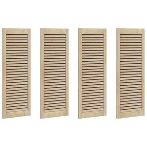 vidaXL Cabinet Door 4 pcs Natural 110 x 2.1 x 39.5 cm Solid Pine Wood