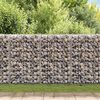 vidaXL Gabion Wall with Covers Galvanised Steel 200x60x100 cm