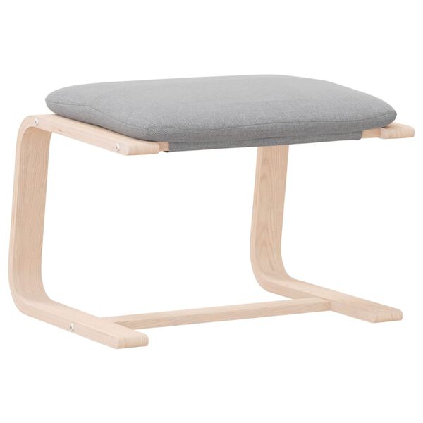 vidaXL Footstool Light Grey 51x41x40 cm Fabric