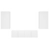 vidaXL 4 Piece TV Wall Units with LED White Engineered Wood