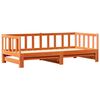 vidaXL Pull-out Day Bed Wax Brown 193.5 x 184 x 66 cm Solid Pine Wood