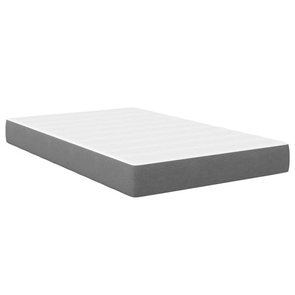 vidaXL Bed Mattress with Mattress Light Grey 120 x 200 cm Fabric