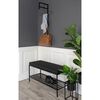 House Nordic Bench Avery with Shelf and Cushion Black