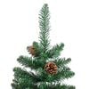 vidaXL Slim Christmas Tree Green 180 cm PVC and Solid Pine wood