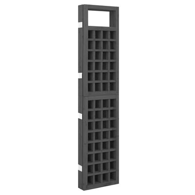 vidaXL 5-Panel Room Divider/Trellis Solid Fir Wood Black 201.5x180 cm