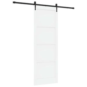 vidaXL Sliding Door ORKDAL White 83 x 232 cm Solid Pine Wood