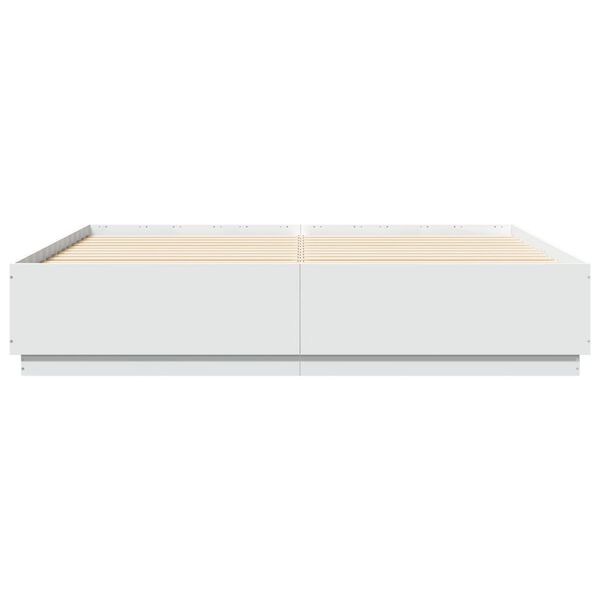 vidaXL Bed Frame without Mattress White 180x200 cm Super King