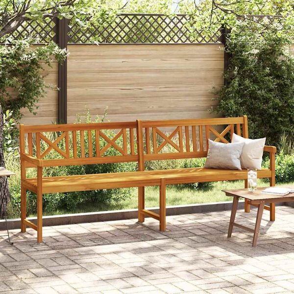 vidaXL Garden Bench Brown 220 x 56 x 90 cm Solid Acacia Wood