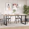 vidaXL Dining Table O-Frame 180x90x75 cm Solid Wood Pine and Steel