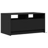 vidaXL Coffee Table with LED Lights Black Engineered Wood