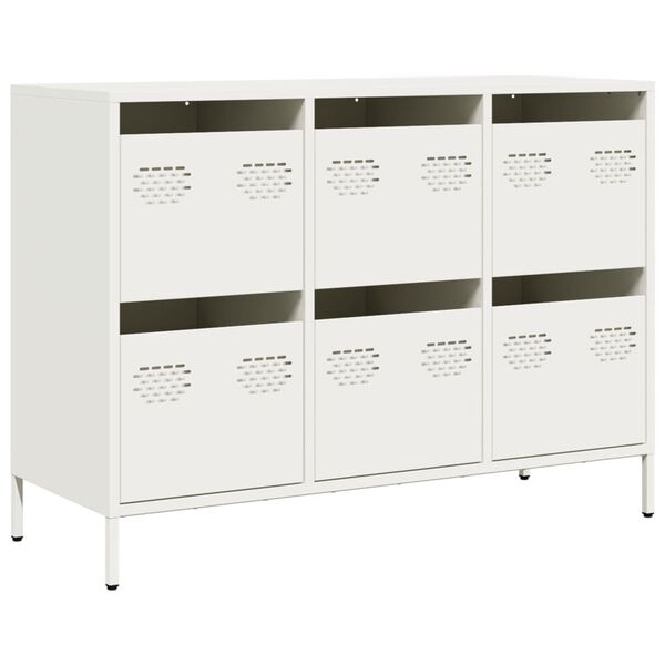 vidaXL Sideboard&nbsp;White 101.5x39x73.5 cm Cold-rolled Steel