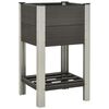 vidaXL Garden Raised Bed with Shelf 50x50x90 cm WPC Grey