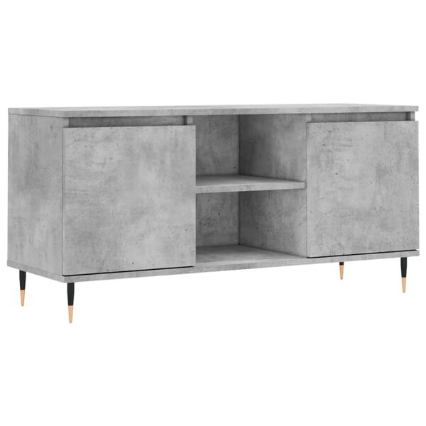 vidaXL TV Cabinet Concrete Grey 104x35x50 cm Engineered Wood