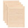 vidaXL Cabinet Doors Louvred Design 4 pcs 61.5x49.4 cm Solid Wood Pine