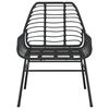vidaXL Garden Chairs 2 pcs Black Poly Rattan