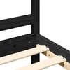 vidaXL Bed Frame without Mattress Black 200x200 cm Solid Wood Pine