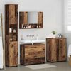 vidaXL Bathroom Furniture Set 4 pcs Old Wood Engineered Wood and Metal