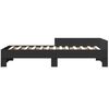 vidaXL Bed Frame without Mattress Black 75x190 cm Small Single Engineered Wood