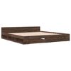 vidaXL Bed Frame with Drawers without Mattress Brown Oak 180x200 cm Super King