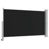 vidaXL Patio Retractable Side Awning 140 x 300 cm Black