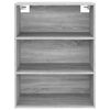 vidaXL Hanging Wall Cabinet Grey Sonoma 69.5x32.5x90 cm
