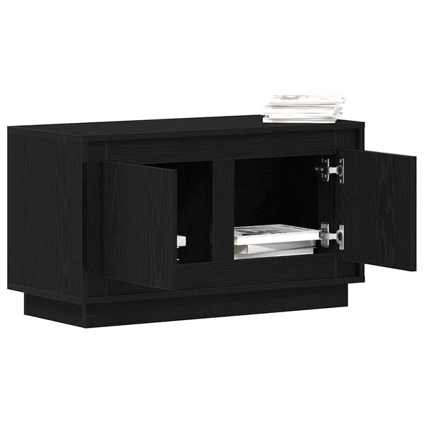 vidaXL TV Cabinet Black oak 80 x 35 x 45 cm Engineered wood