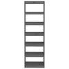 vidaXL Book Cabinet/Room Divider Grey 60x30x199.5 cm Solid Wood Pine