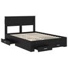 vidaXL Bed Frame with Headboard Black Oak 160 x 200 cm Engineered Wood