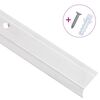 vidaXL Stair Nosings in L-shape 15 pcs Aluminium 90 cm Silver