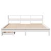 vidaXL Bookcase Bed without Mattress White 180x200 cm Super King Solid Wood Pine