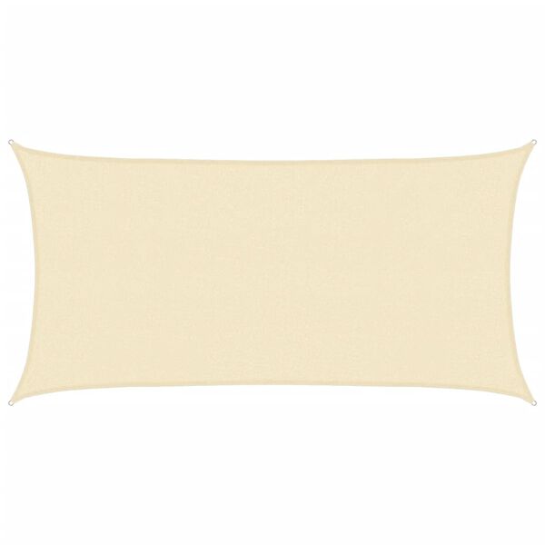 vidaXL Sunshade Sail 160 g/m² Cream 2x3.5 m HDPE