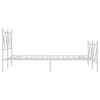 vidaXL Metal Bed Frame without Mattress with Footboard White 120x190cm