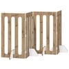 vidaXL Folding Pet Fence 4 pcs Artisan Oak 201 x 38 x 90 cm