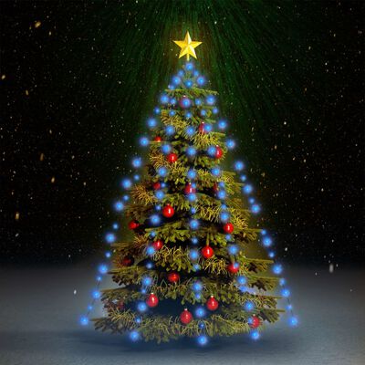 vidaXL Christmas Tree Net Lights with 210 LEDs Blue 210 cm