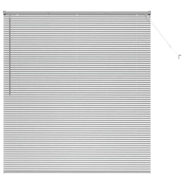 vidaXL Window Blind with Curtains Manual Silver Aluminium