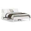 vidaXL Bed Frame without Mattress White 150x200 cm King Size Solid Wood Pine