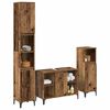 vidaXL Bathroom Furniture Set with Door 3 pcs Old wood Engineered wood