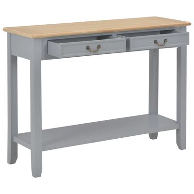 vidaXL Console Table Grey 110x35x80 cm Wood