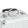 vidaXL Make-up Trolley 35x29x45 cm Silver Aluminium