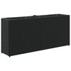 vidaXL Garden Planter with 2 Pots Black 90x20x40 cm Poly Rattan