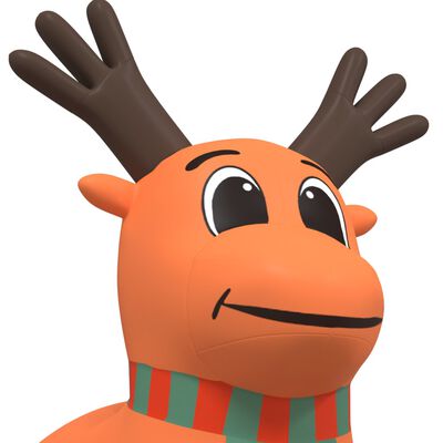 vidaXL Christmas Inflatable Reindeer with LEDs 500 cm